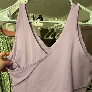 Crossback Lilac Yoga Crop